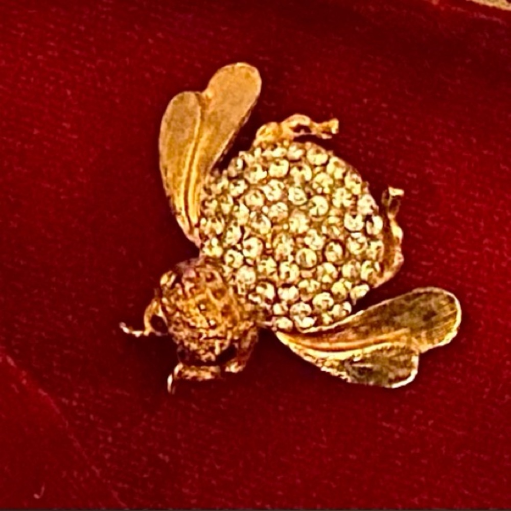 Brooch Vintage Bee Gold Tone - Picture 1 of 6